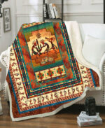 3d native dance fleece blanket