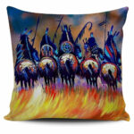 5 warriors native american pillow covers