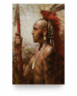 abstract native indian feathered