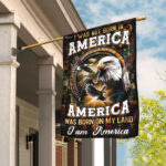 america was born on my land native american flag