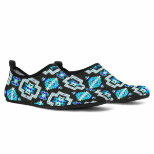 as0001 pattern blue neon native aqua shoes 1