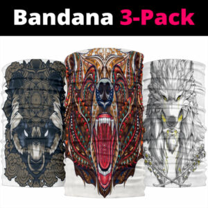 bear 3d art bandana 3 pack 1