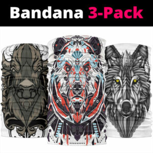 bear 3d design art bandana 3 pack new 1