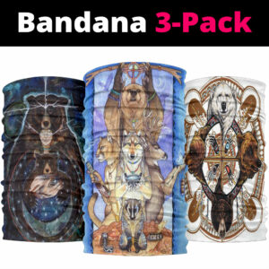 bear native bandana 3 pck new