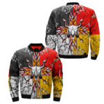 bison arrow 3d pullover native american bomber jacket jknative 0075