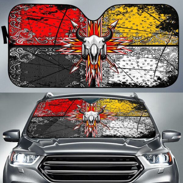 bison arrow native american design auto sun shades