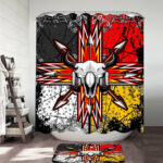 bison arrow native american shower curtain