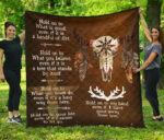 bison feather native american premium quilt