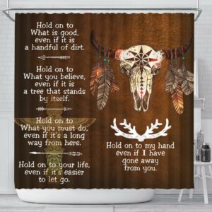 bison feather native american shower curtain