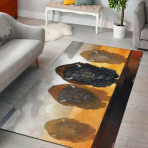 bison painting native american pride area rug 1