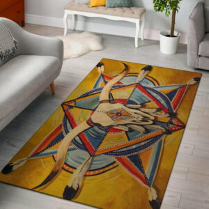 bison yellow native american pride area rug no link 1