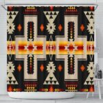 black native tribes pattern native american shower curtain