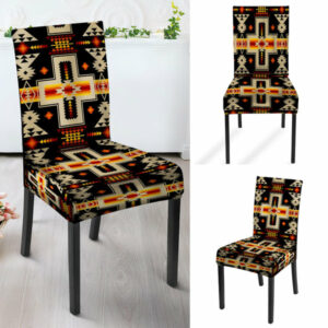 black tribe design native american tablecloth chair cover 1