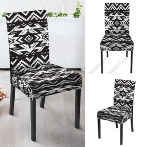 blackwhite pattern design native american tablecloth chair cover 1