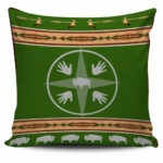 blue bisons running native american pillow covers