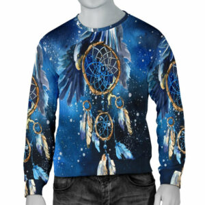 blue galaxy dreamcatcher native american 3d sweatshirt 1