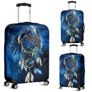 blue galaxy dreamcatcher native american luggage covers