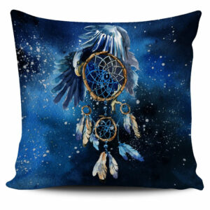 blue galaxy dreamcatcher native american pillow covers