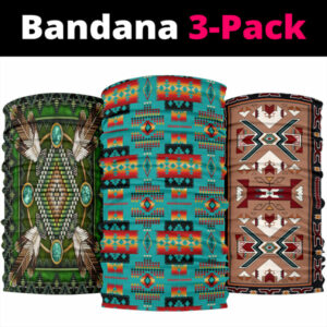 blue native tribes pattern native american bandana 3 pack new 1