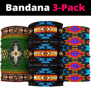 blue southwest symbol native american bandana 3 pack new