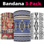 blue white white fabric bandana 3 pack new