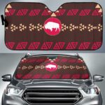 brown bison native american design auto sun shades
