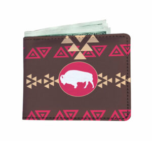 brown bison native american wallet