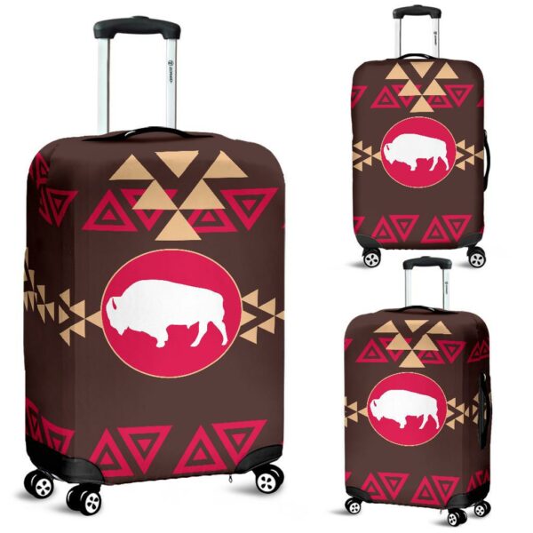 brown bison tribal native american luggage covers