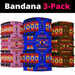 brown native tribes pattern native american native bandana 3 pack 1