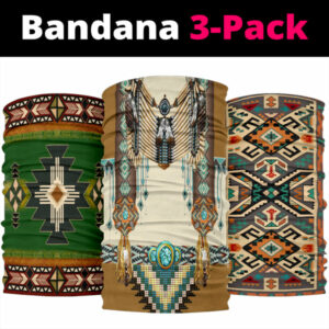 brown pattern breastplate native american bandana 3 pack new 1