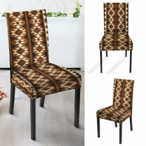 brown pattern culture design native american tablecloth chair cover 1