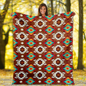 brown pattern fleece blanket 2