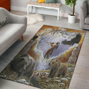 calling the totem native american pride area rug no link 1