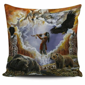 calling the totems native american pillow covers 1