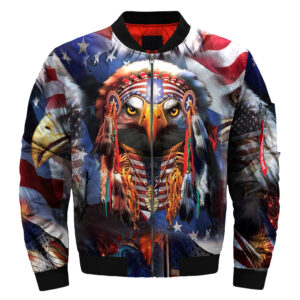 cool native eagle bomber jacket jknative 0061