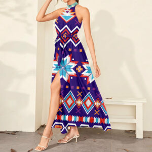 dmx32 pattern tribal native dress maxi ligation