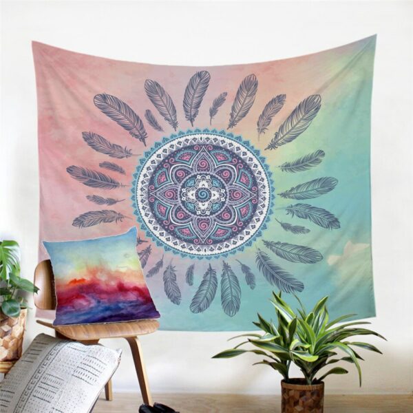 dreamcatcher boho printed tapestry