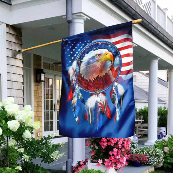 dreamcatcher native american eagle us flag