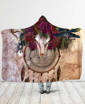 dreamcatcher rose hooded blanket