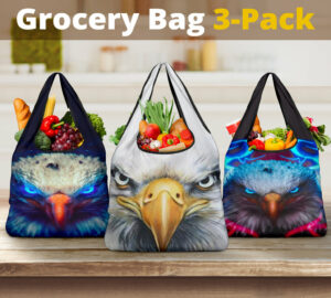 eagle art grocery bags new