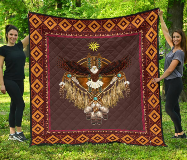 eagle sun symbols native american premium quilt