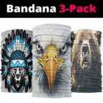 eagle with owl bandana 3 pack new