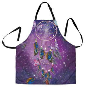 galaxy purple dreamcatcher native american apron 1