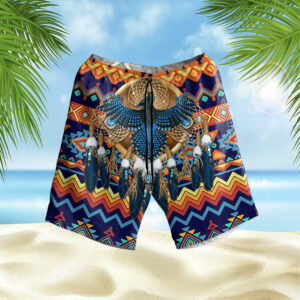 gb hs00015 pattern color thunderbird hawaiian shorts