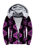 gb hw00077 purple pattern native 3d fleece hoodie