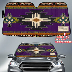 gb nat0001 04 pattern native american custom name auto sun shades