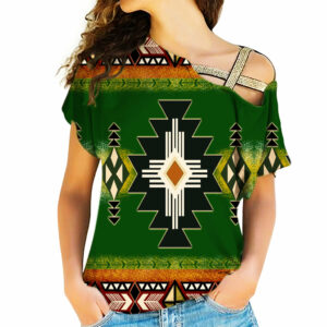 gb nat0001 southwest green symbol native american cross shoulder shirt