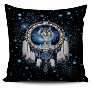 gb nat00010 galaxy dreamcatcher wolf 3d pillow covers