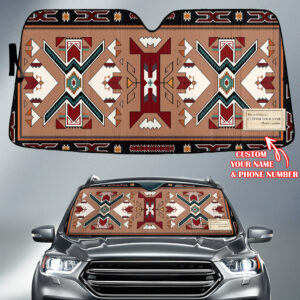 gb nat0002 pattern native american custom name auto sun shades