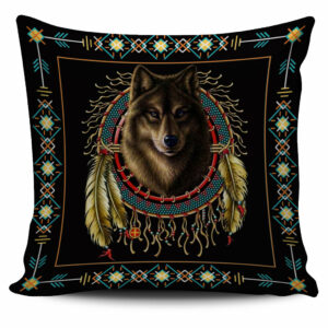 gb nat00020 wolf warrior dreamcatcher native american pillow covers